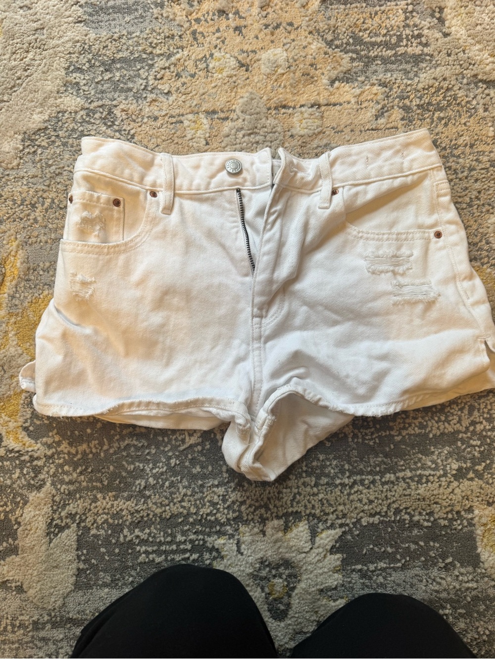 PacSun White Distressed Denim Cutoff Shorts